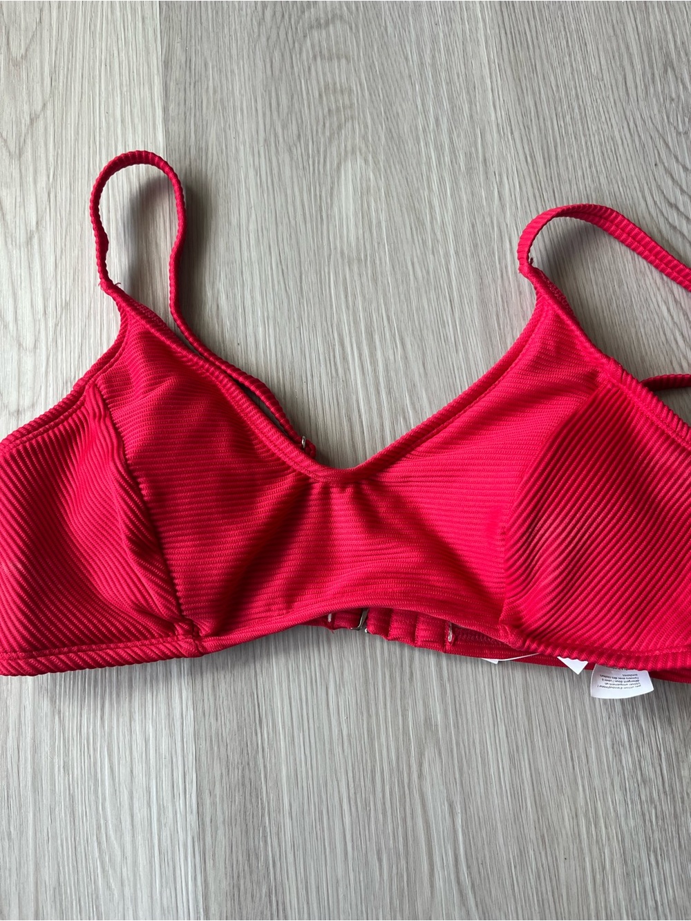 Cupshe Red Ribbed Bikini Two-Piece Size S - Picture 3 of 6